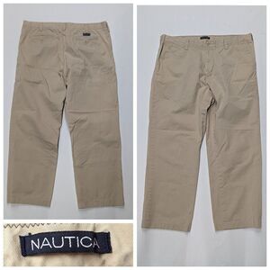 Nautica Men's Size 38 100% Cotton Khaki Casual Pants